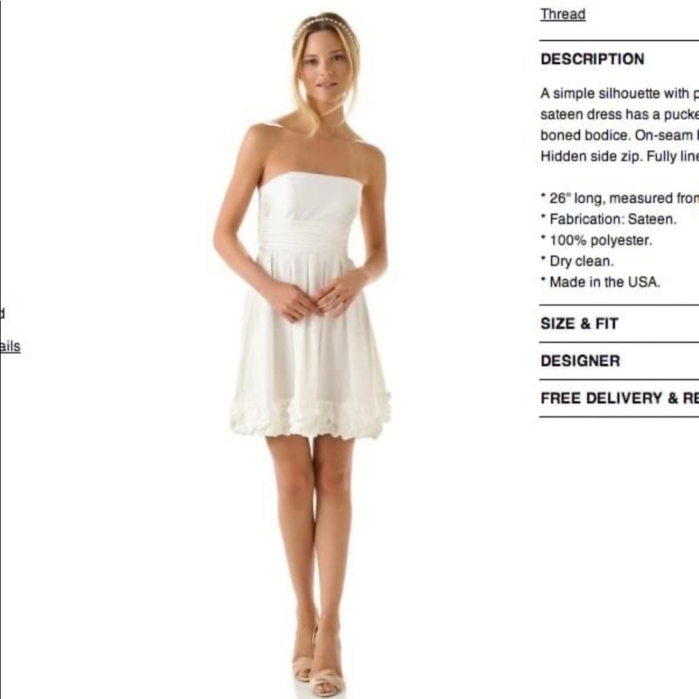 Short white dress - worn once